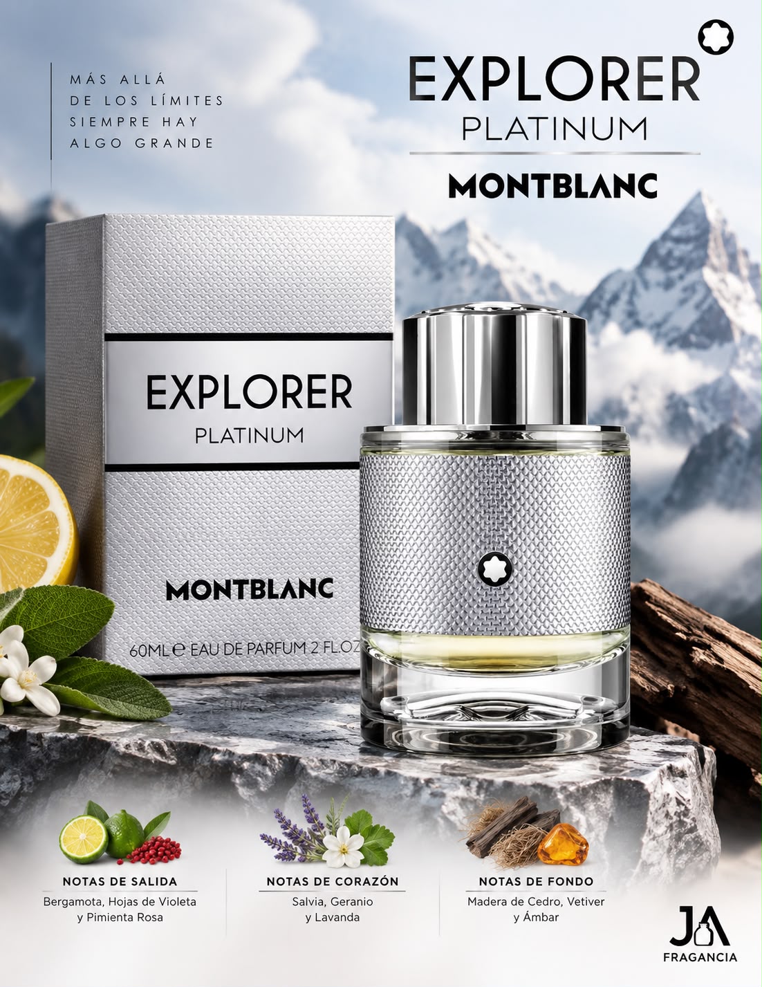 Explorer Platinum By Mont Blanc 3.3oz 5% De Descuento Adicional