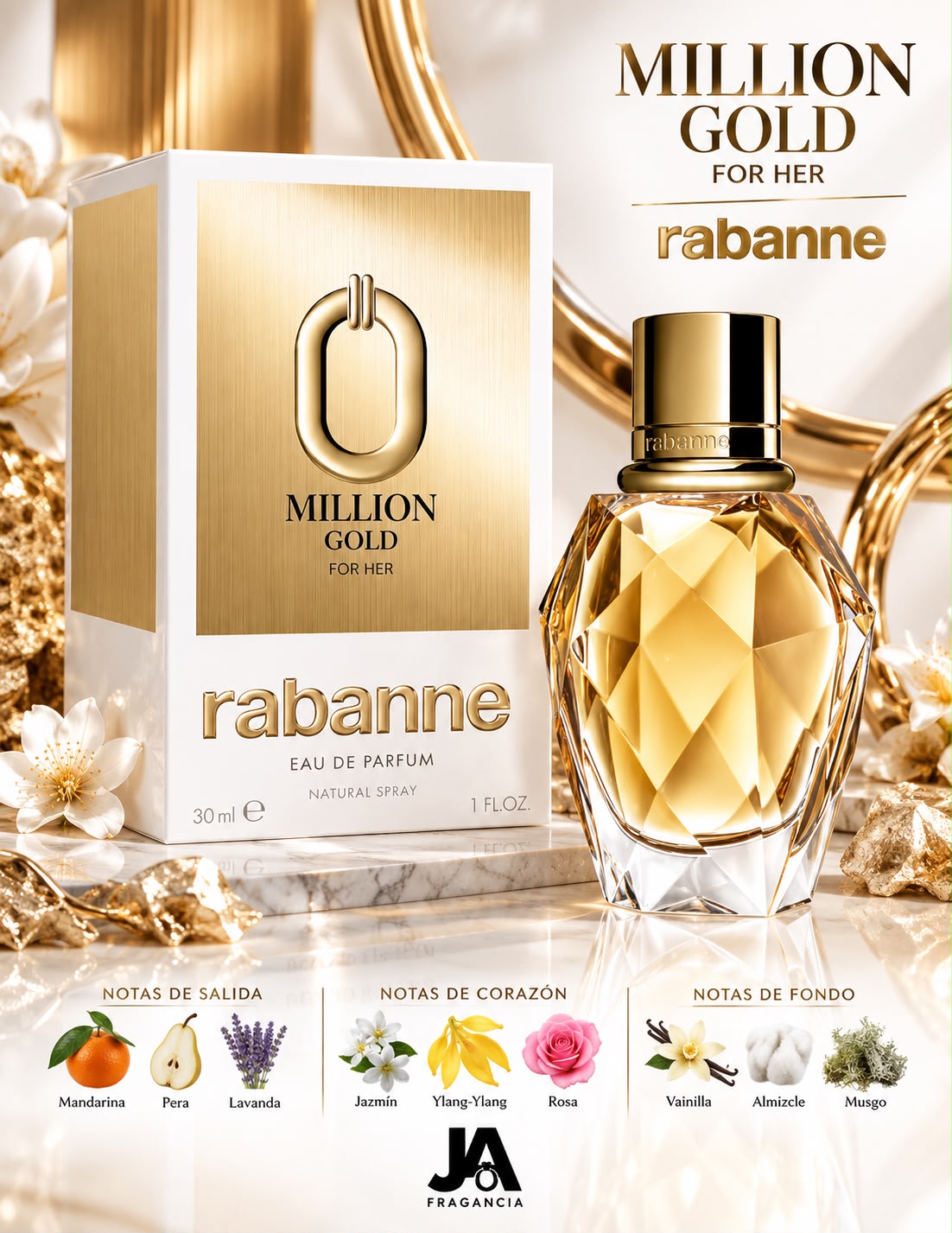 MILLION GOLD FOR HER EAU DE PARFUM 3.0oz