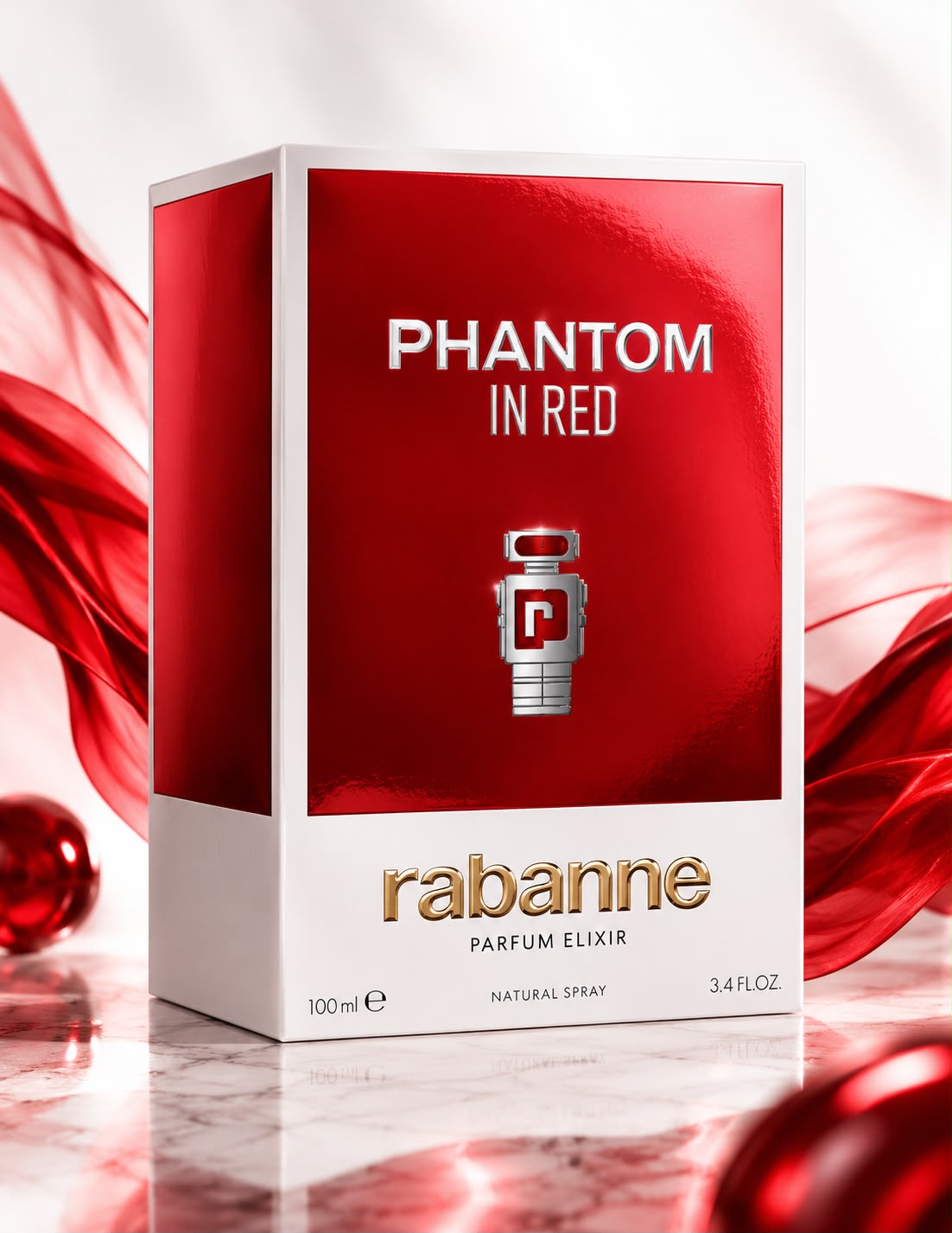 Phantom In Red Elixir 3.4oz Parfum Men %5 Descuento Adicional
