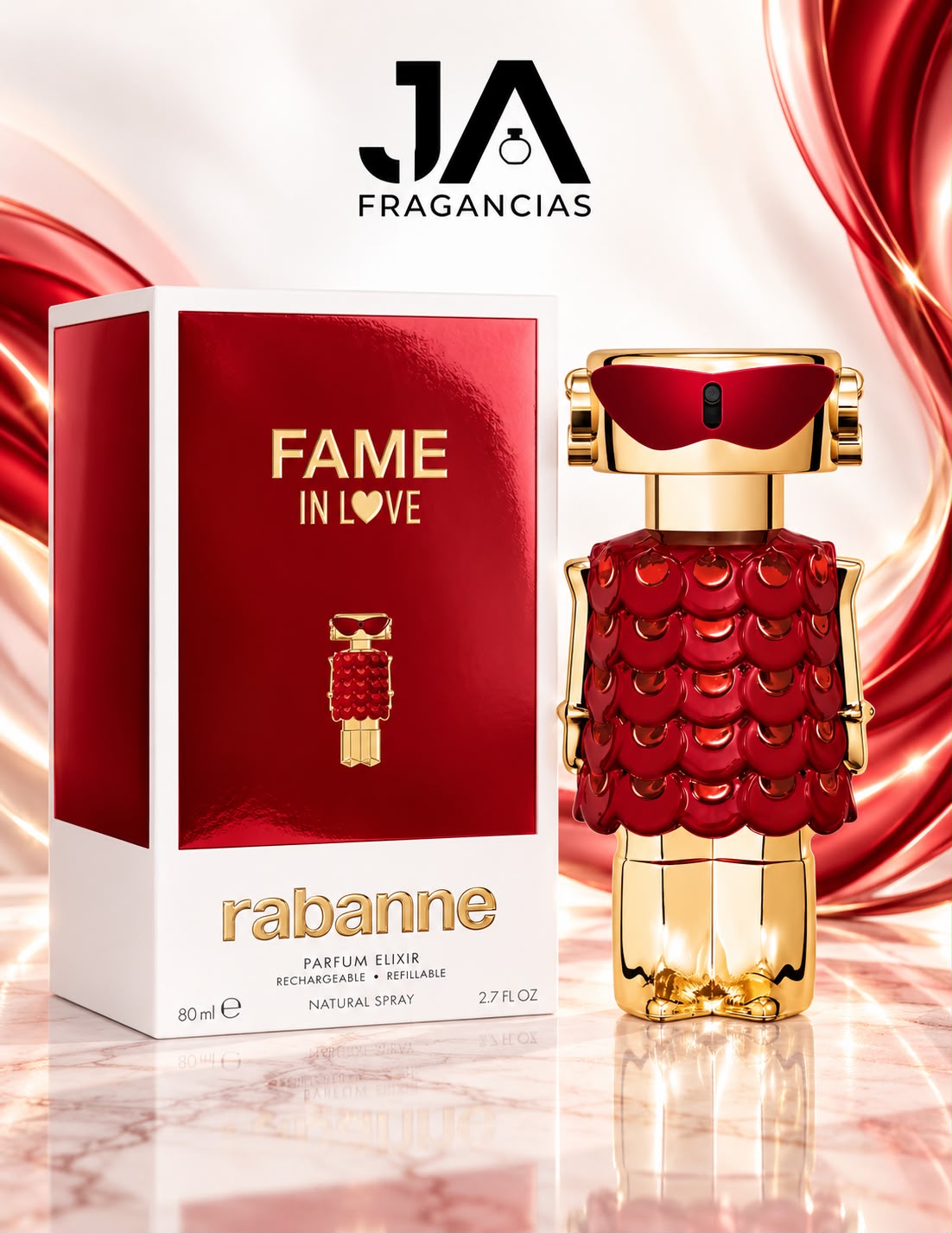Fame In Love Elixir 2.7oz Parfum Women Refillable 5% Descuento Adicional