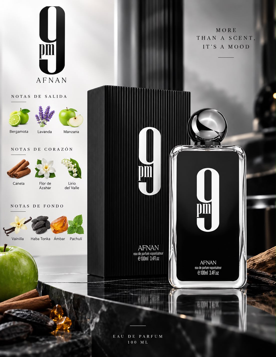 9 pm Afnan 3.4oz  5 % Descuento Adicional