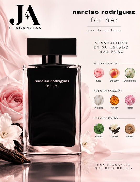 narciso rodriguez for her eau de toilette 3.3oz 5% DE DESCUENTO ADICIONAL