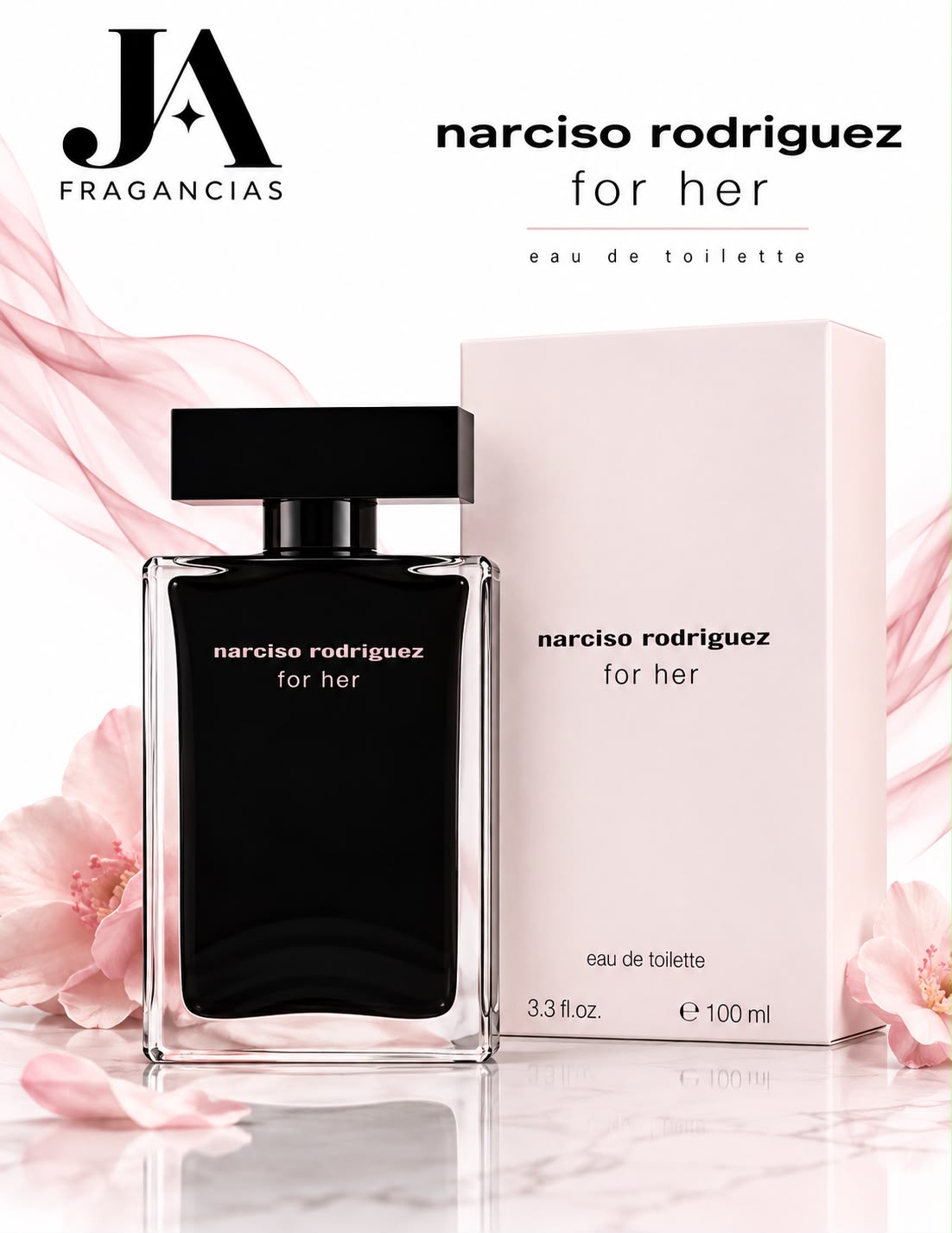 narciso rodriguez for her eau de toilette 3.3oz 5% DE DESCUENTO ADICIONAL