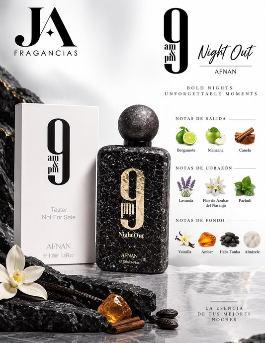 9 PM NIGHT OUT Extrait TESTER 3.4oz 5% De Descuento Adicional