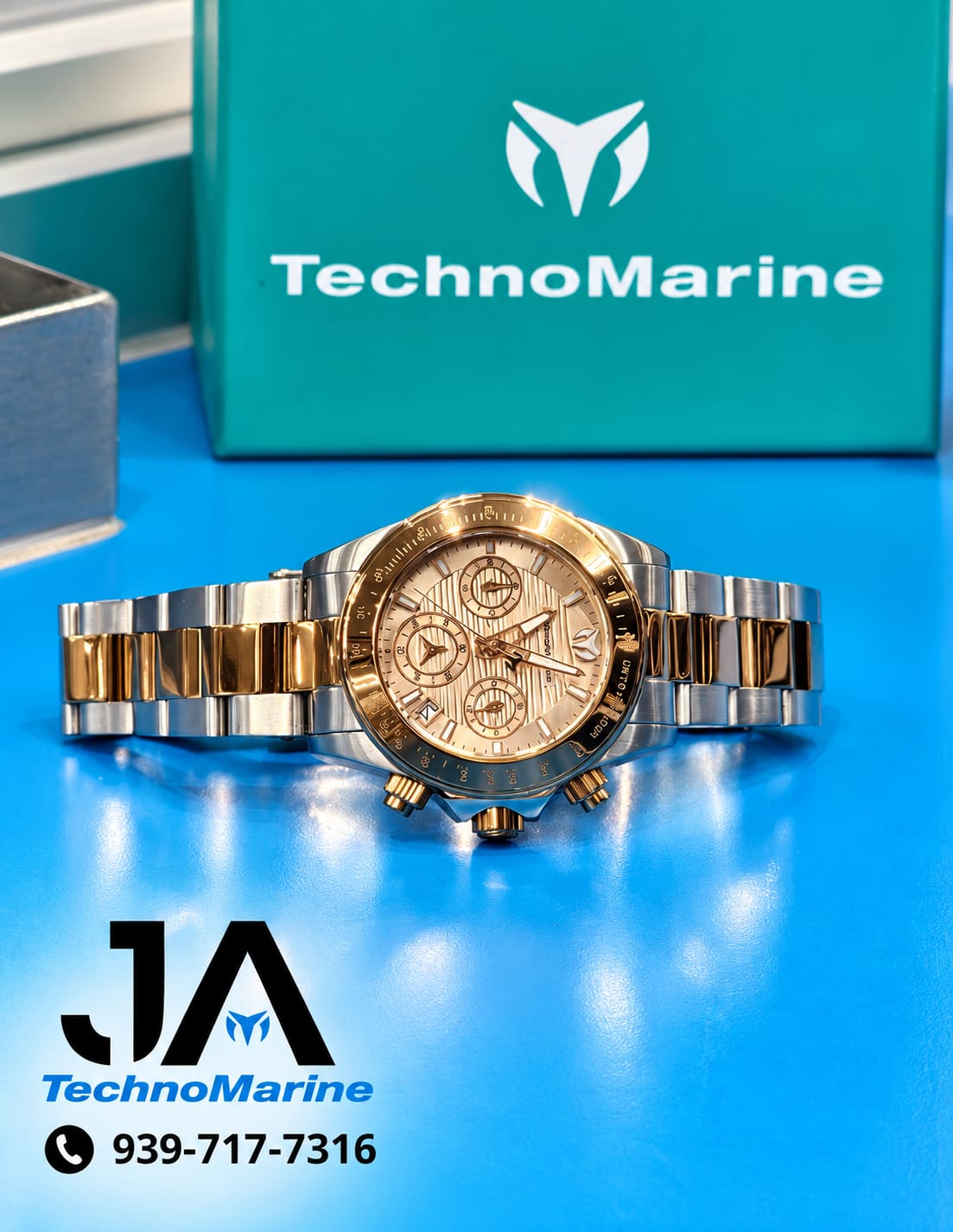 Technomarine Manta Ray Chronograph Quartz White Dial 38mm Rose Gold Incluye Pulsera