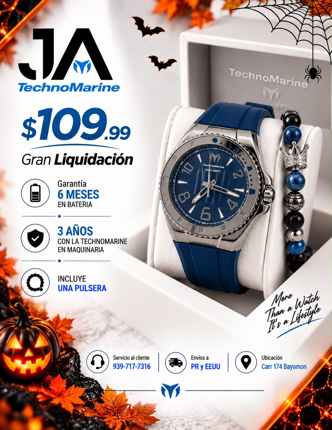 TechnoMarine Lusso Mare Men's Watch - 44mm, Dark Blue
