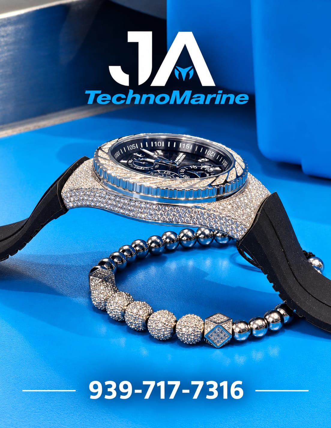 TechnoMarine Custom Special Edition 46mm 💎"Diamond"💎 