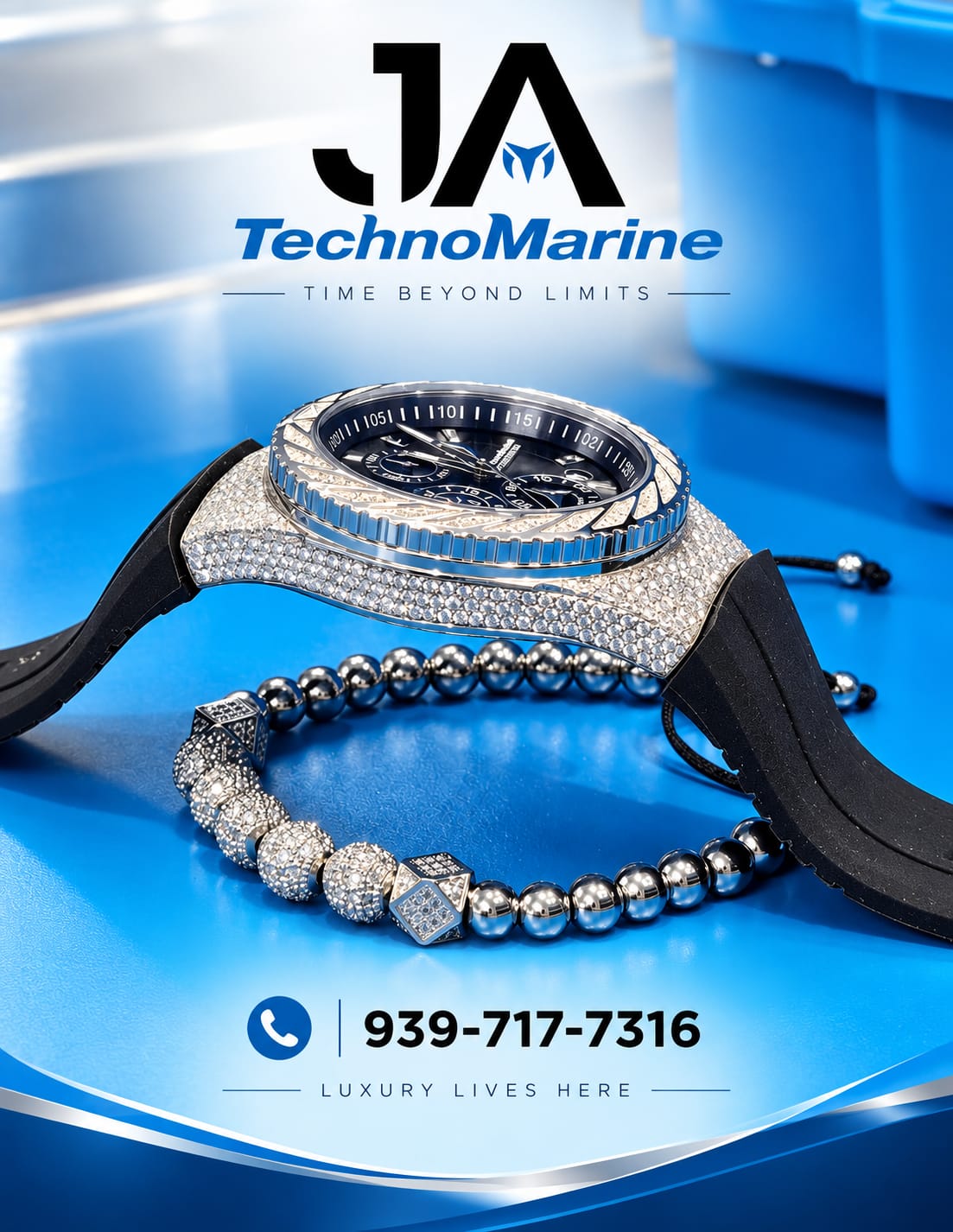 TechnoMarine Custom Special Edition 46mm 💎"Diamond"💎 