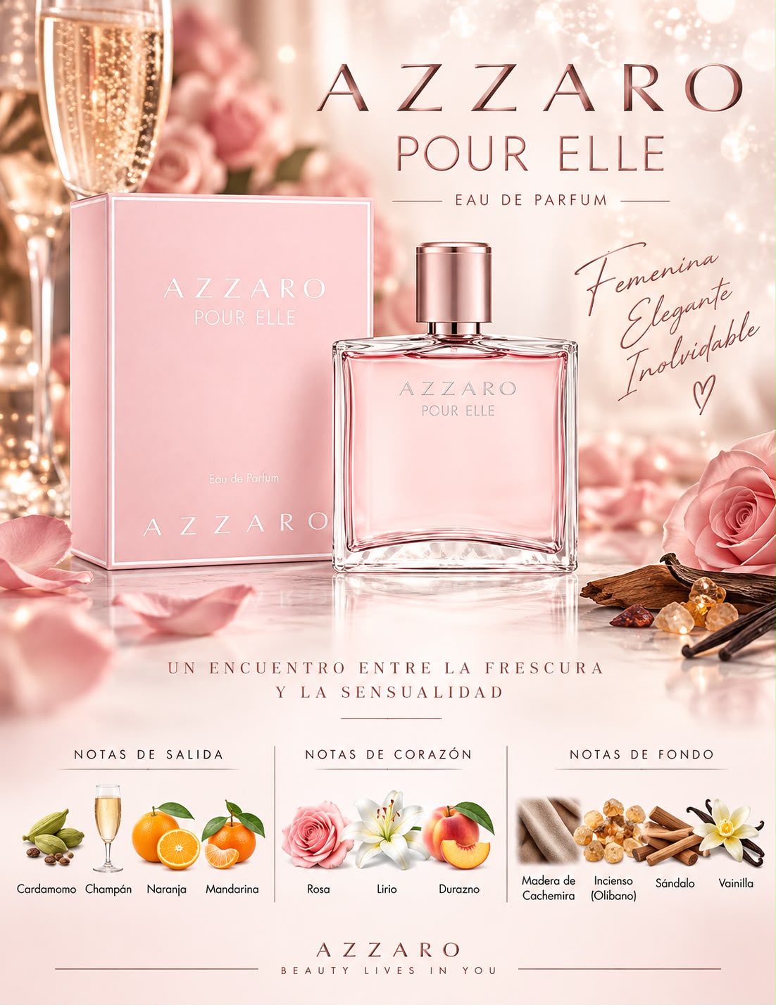 Azzaro Pour Elle Eau de Parfum 3.38oz 5% de Descuento Adicional