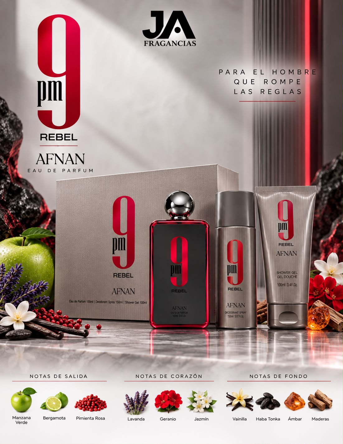 9pm Rebel Estuche Gift Set 5% de descuento adicional