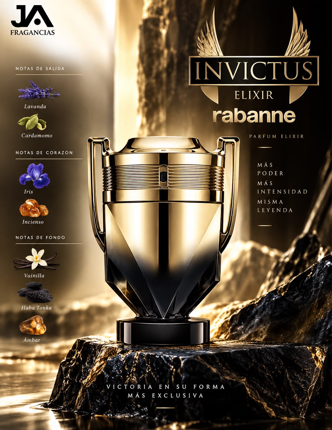 Invictus ELIXIR Rabanne parfum elixir 3.4oz 5% de descuento adicional