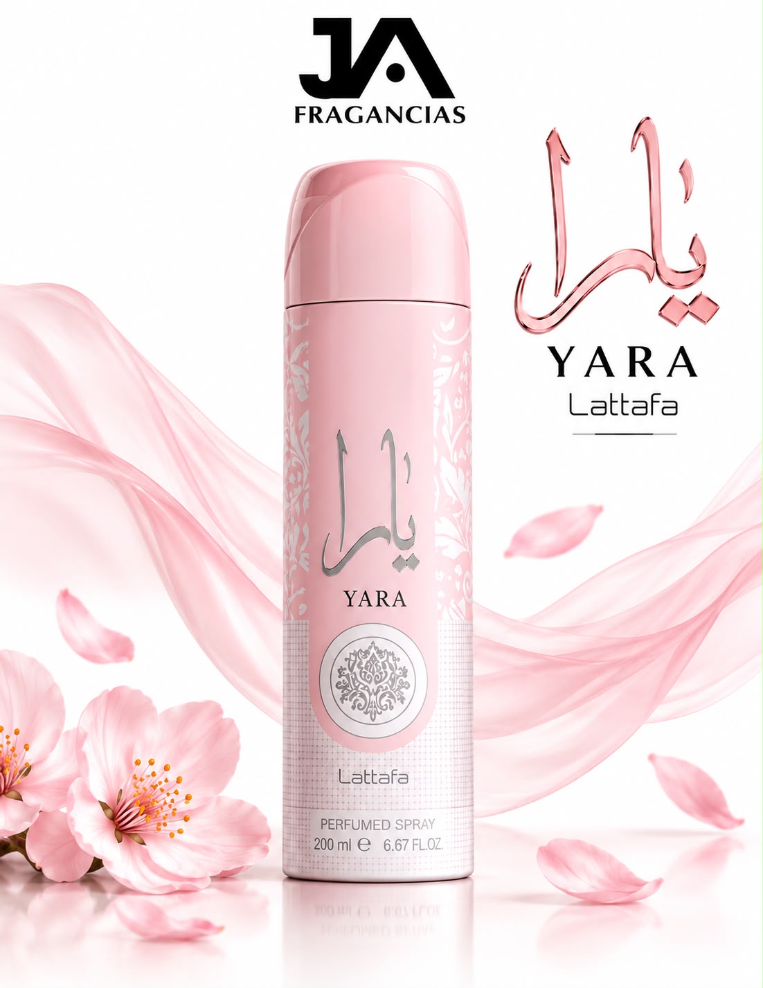 Yara Lattafa (Rosa) Estuche Gift Set (Yara EDP 3.4oz & SPRAY 200ML)5% De Descuento Adicional