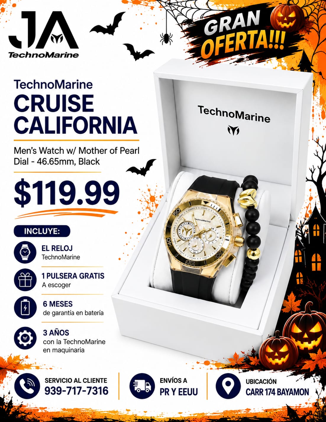 Technomarine Hombre Cruise California Men's Watch w/ Metal, & Oyster Dial