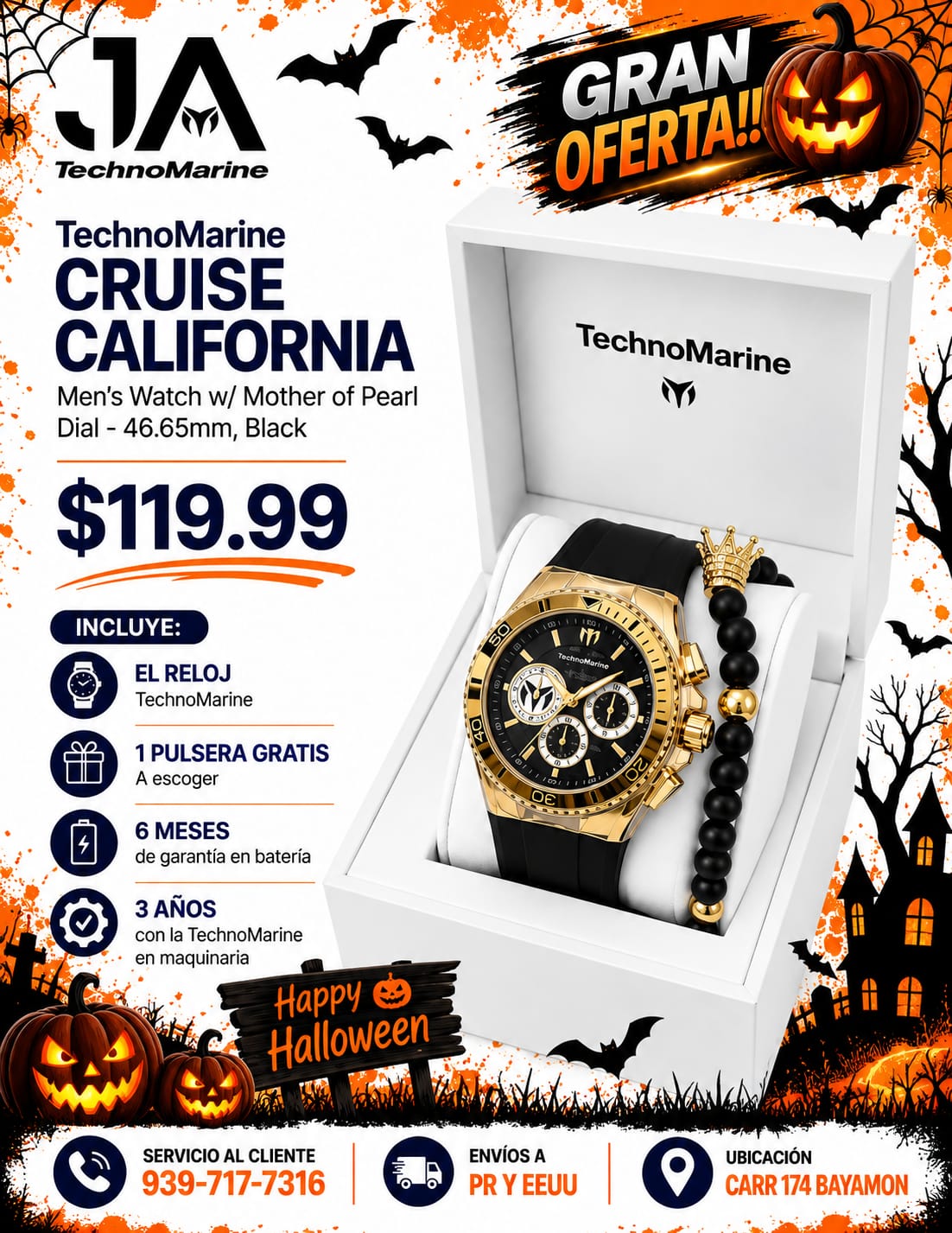 Technomarine Men's Cruise California Men's Watch w/ Metal, &amp; Oyster Dial