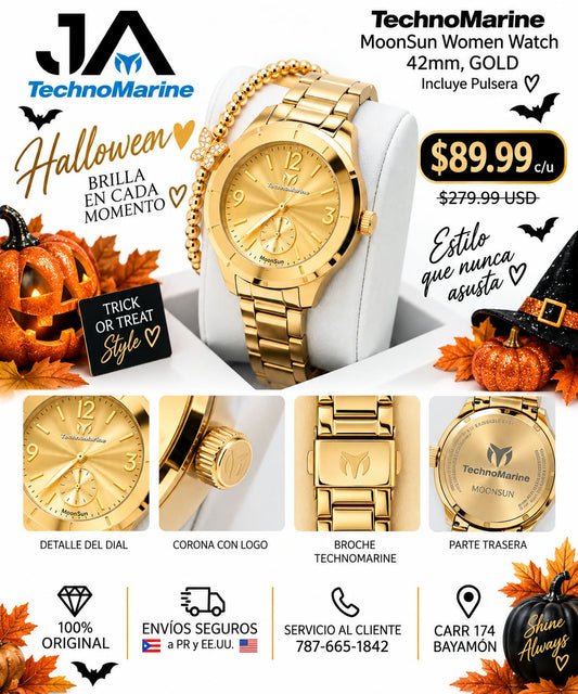 TECHNOMARINE Gold MoonSun Women Watch