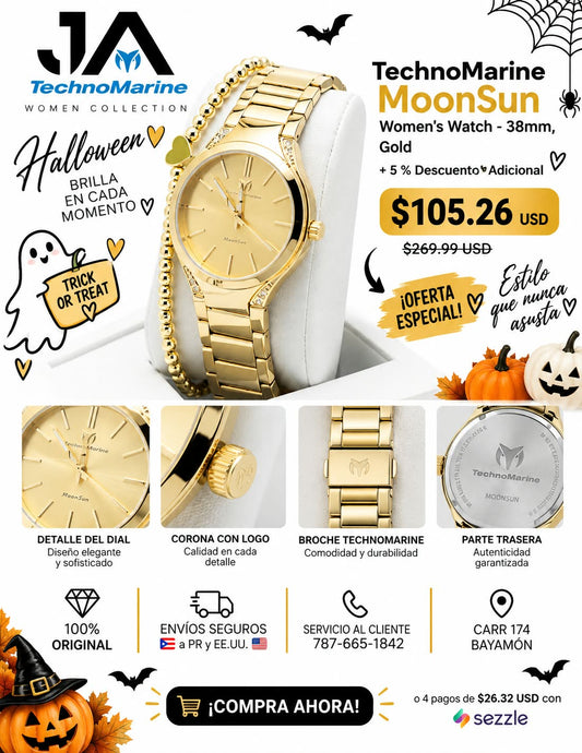 TECHNOMARINE Gold MoonSun Women Watch