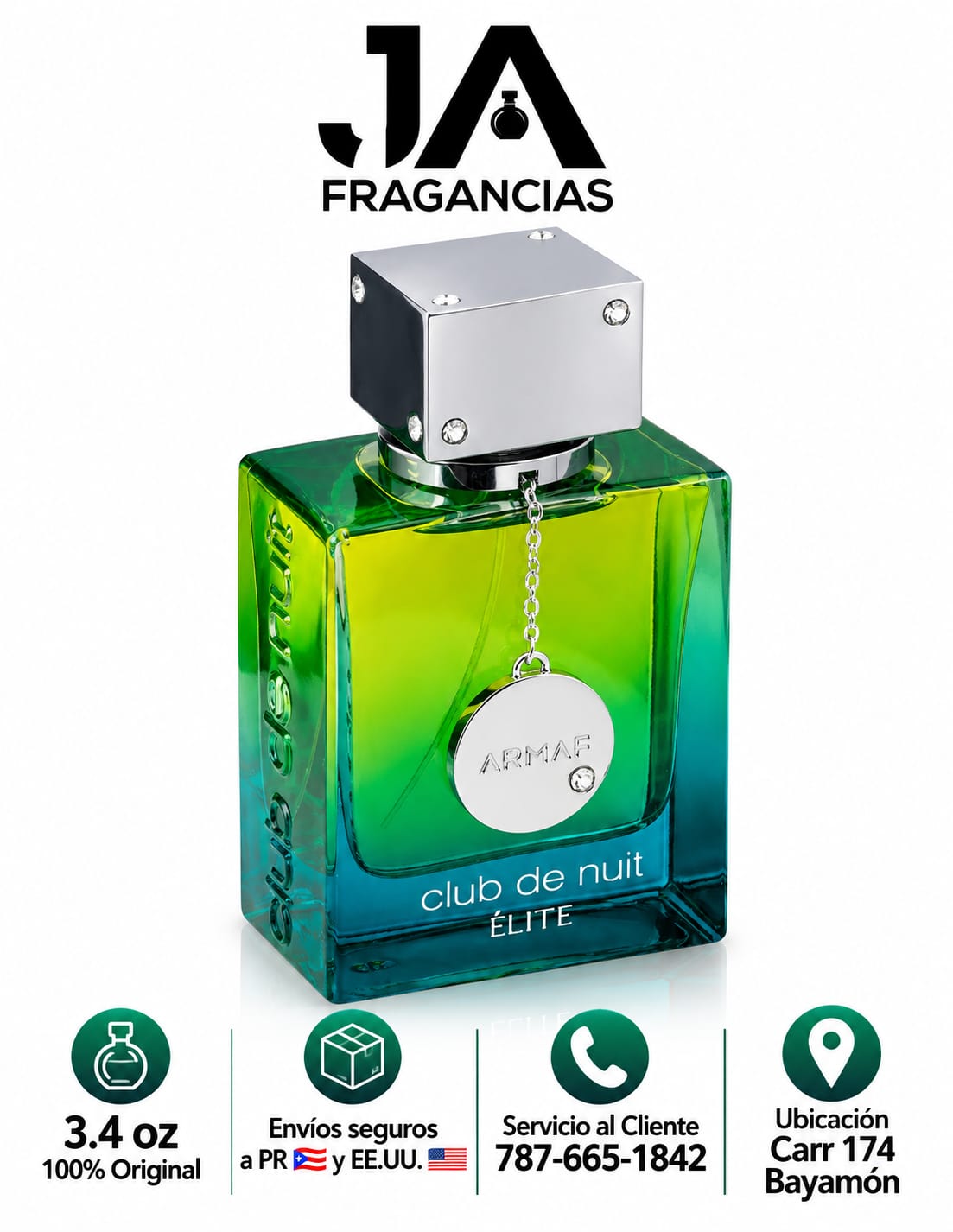 Club De Nuit ELITE Eau De Parfum Armaf Men 3.6oz 5% De Descuento Adicional