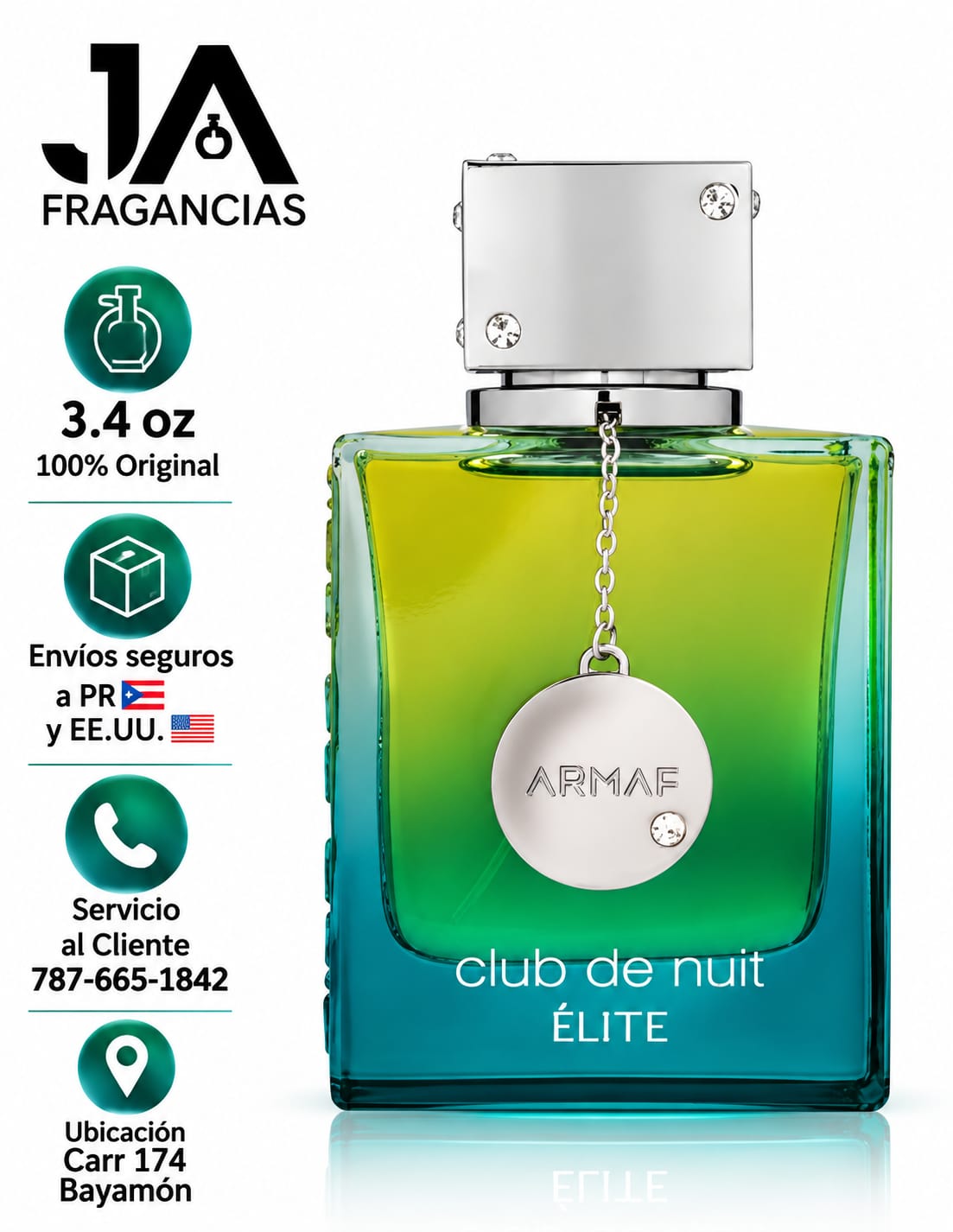 Club De Nuit ELITE Eau De Parfum Armaf Men 3.6oz 5% De Descuento Adicional