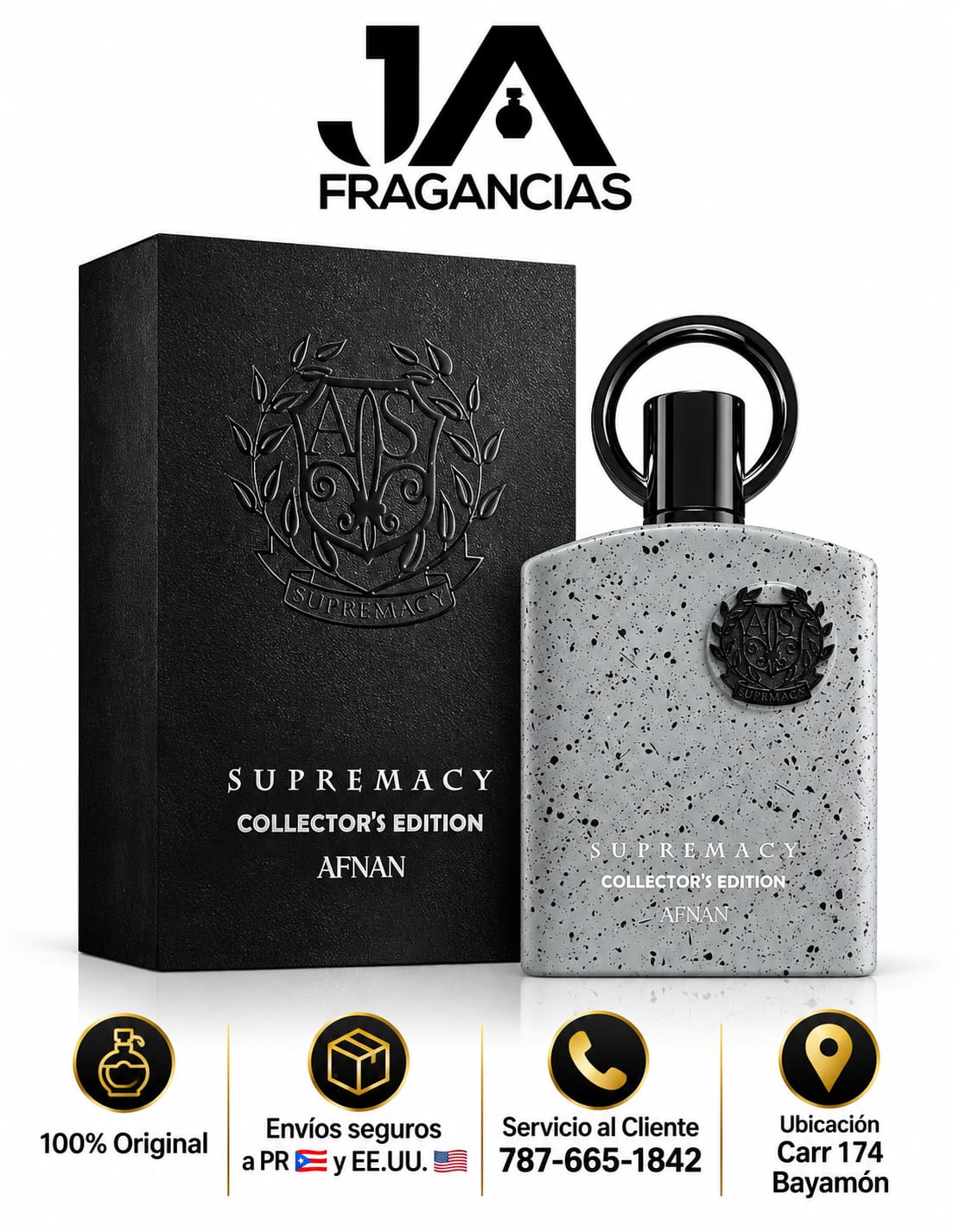 Supremacy Collector's Edition Eau De Parfum Afnan Unisex 3.4oz 5% De Descuento Adicional