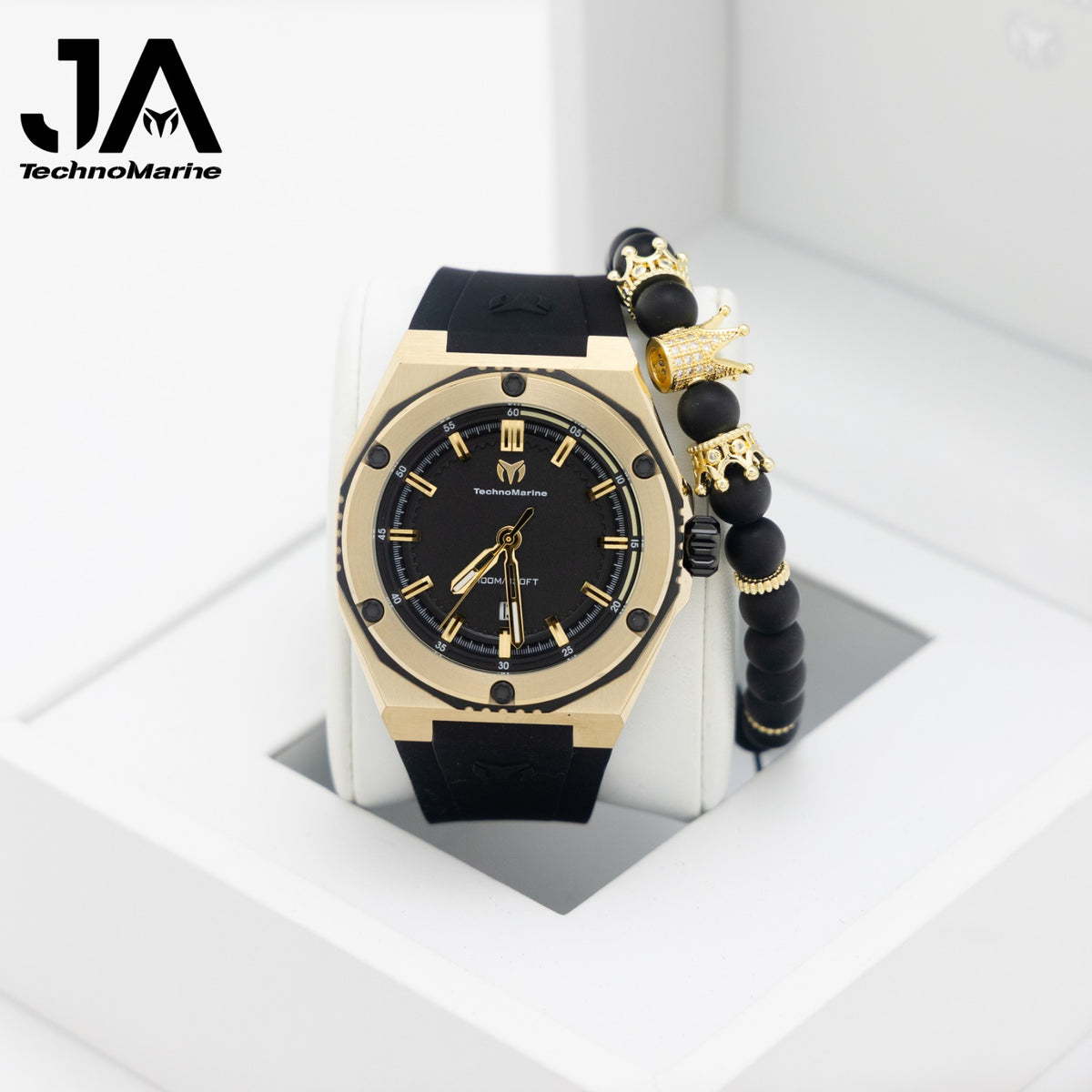 TechnoMarine Coral Legacy Sport Men's Watch  45mm, Black , Pulsera Gratis