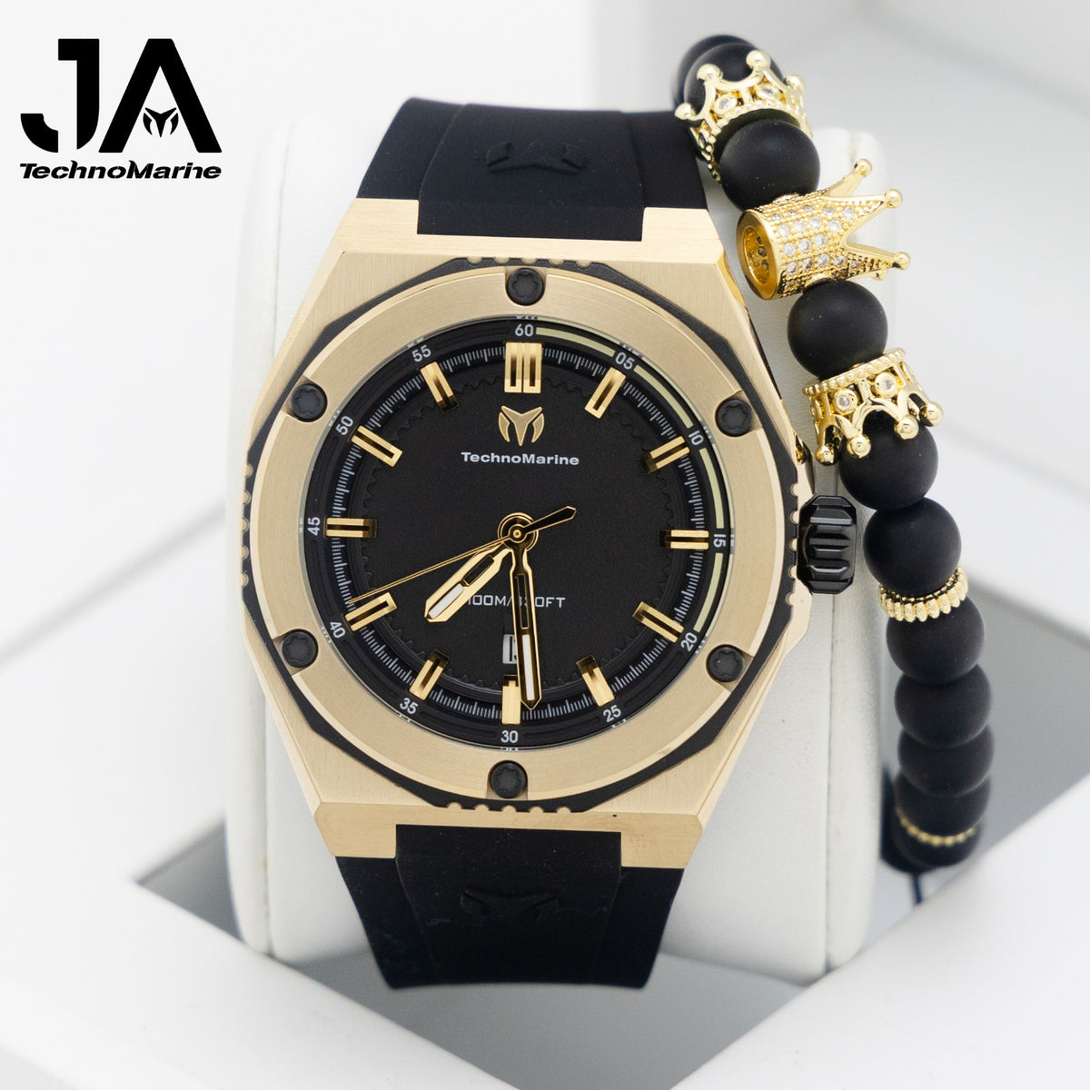 TechnoMarine Coral Legacy Sport Men's Watch  45mm, Black , Pulsera Gratis