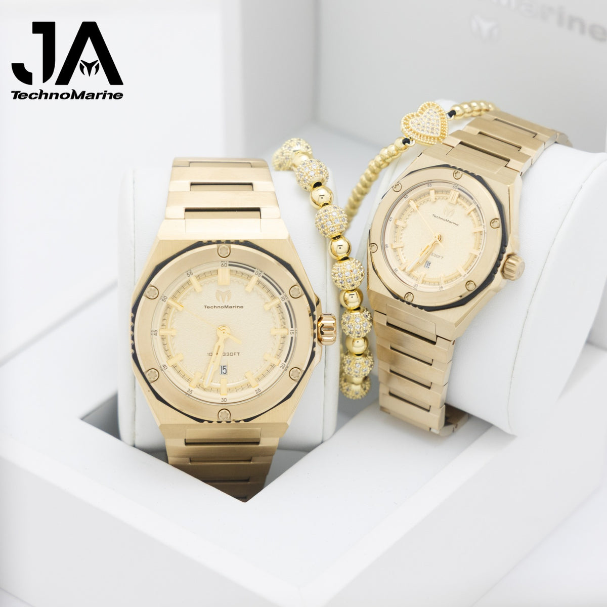 TechnoMarine Coral Legacy Men's Watch Gold 45mm - TechnoMarine Coral Legacy Women Watch - 36mm Gold