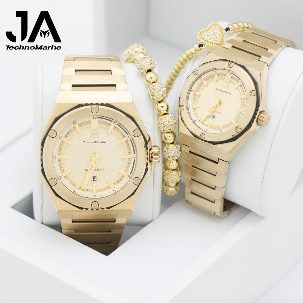TechnoMarine Coral Legacy Men's Watch Gold 45mm - TechnoMarine Coral Legacy Women Watch - 36mm Gold