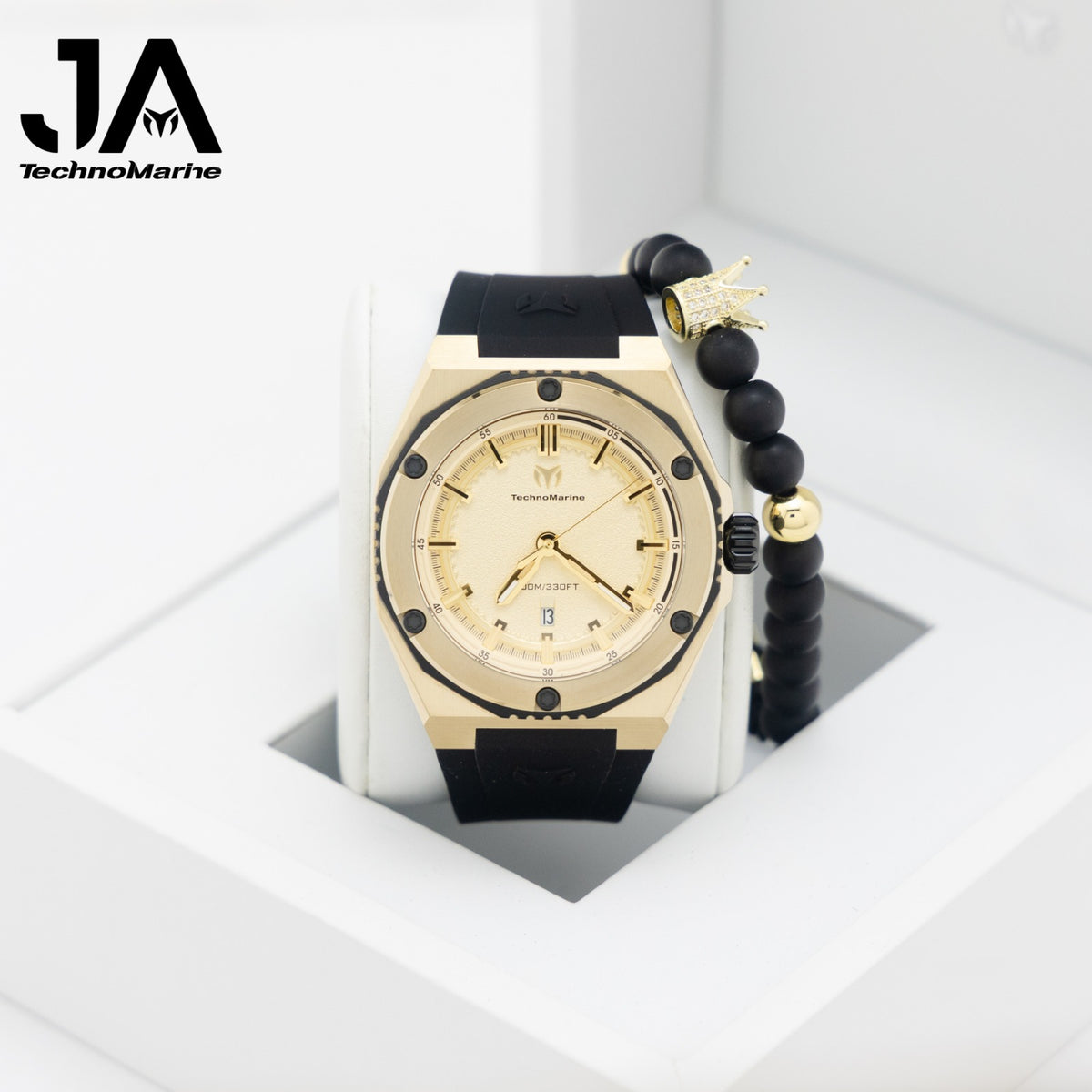 TechnoMarine Coral Legacy Sport Men's Watch  45mm, Black , Pulsera Gratis