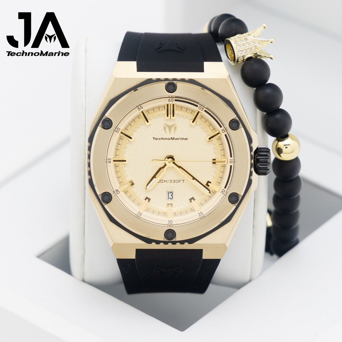 TechnoMarine Coral Legacy Sport Men's Watch  45mm, Black , Pulsera Gratis