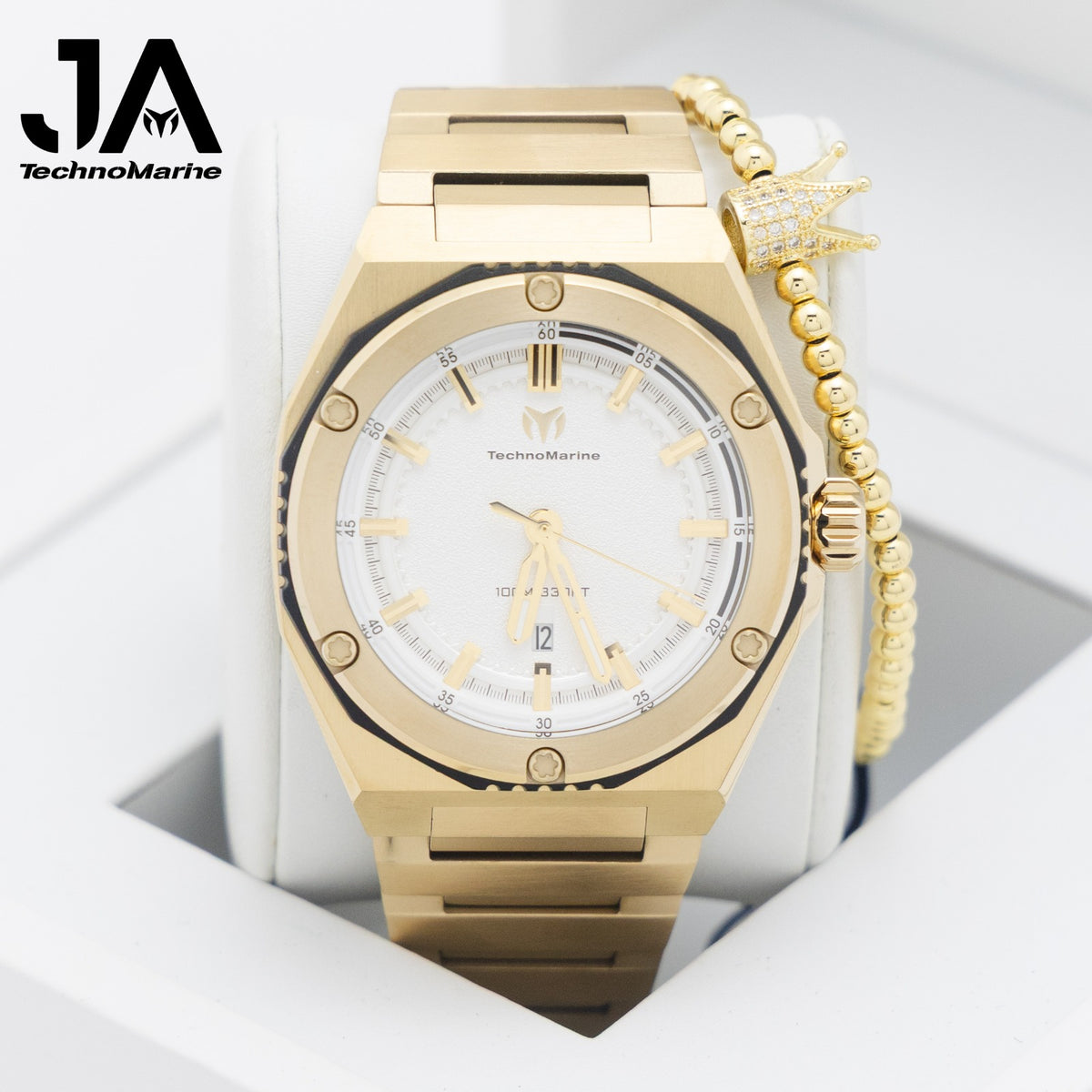 TechnoMarine Coral Coral Legacy Men's Watch - 45mm, Gold - White