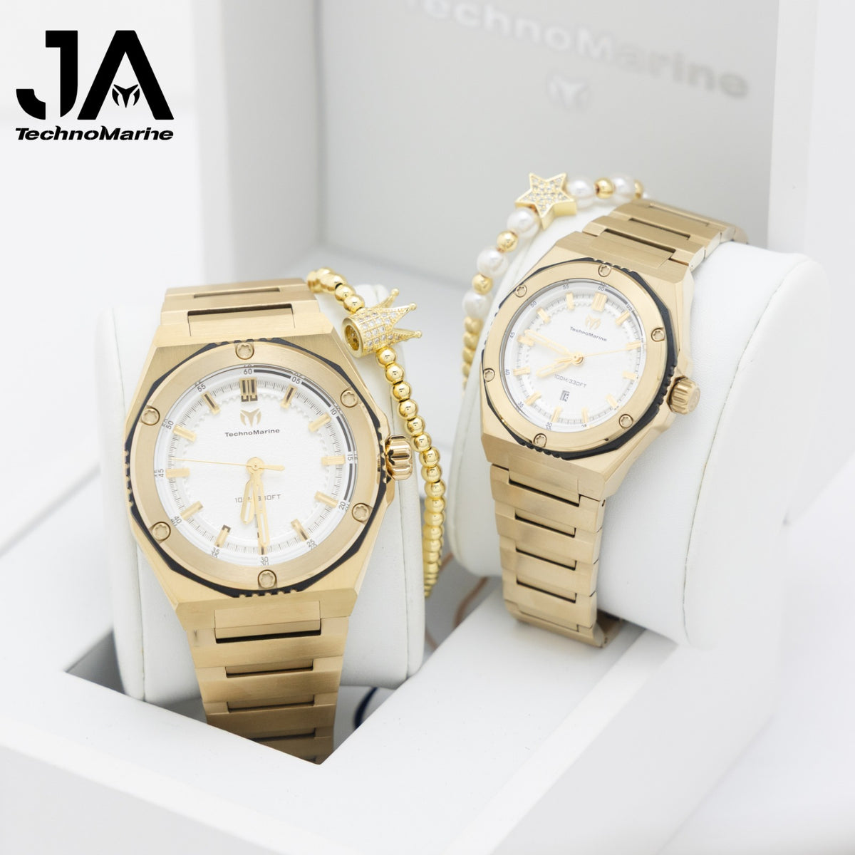 TechnoMarine Coral Legacy Men's Watch - 45mm - TechnoMarine Coral Legacy Women Watch - 36mm Gold - White
