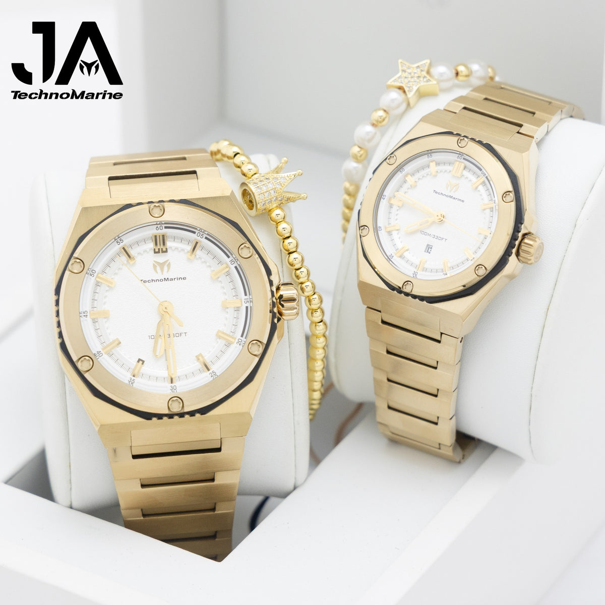 TechnoMarine Coral Legacy Men's Watch - 45mm - TechnoMarine Coral Legacy Women Watch - 36mm Gold - White