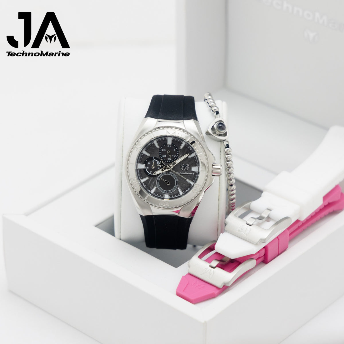 Technomarine 40mm Cruise Chronograph Quartz Silver  Dial Unisex Watch Una Pulsera Gratis