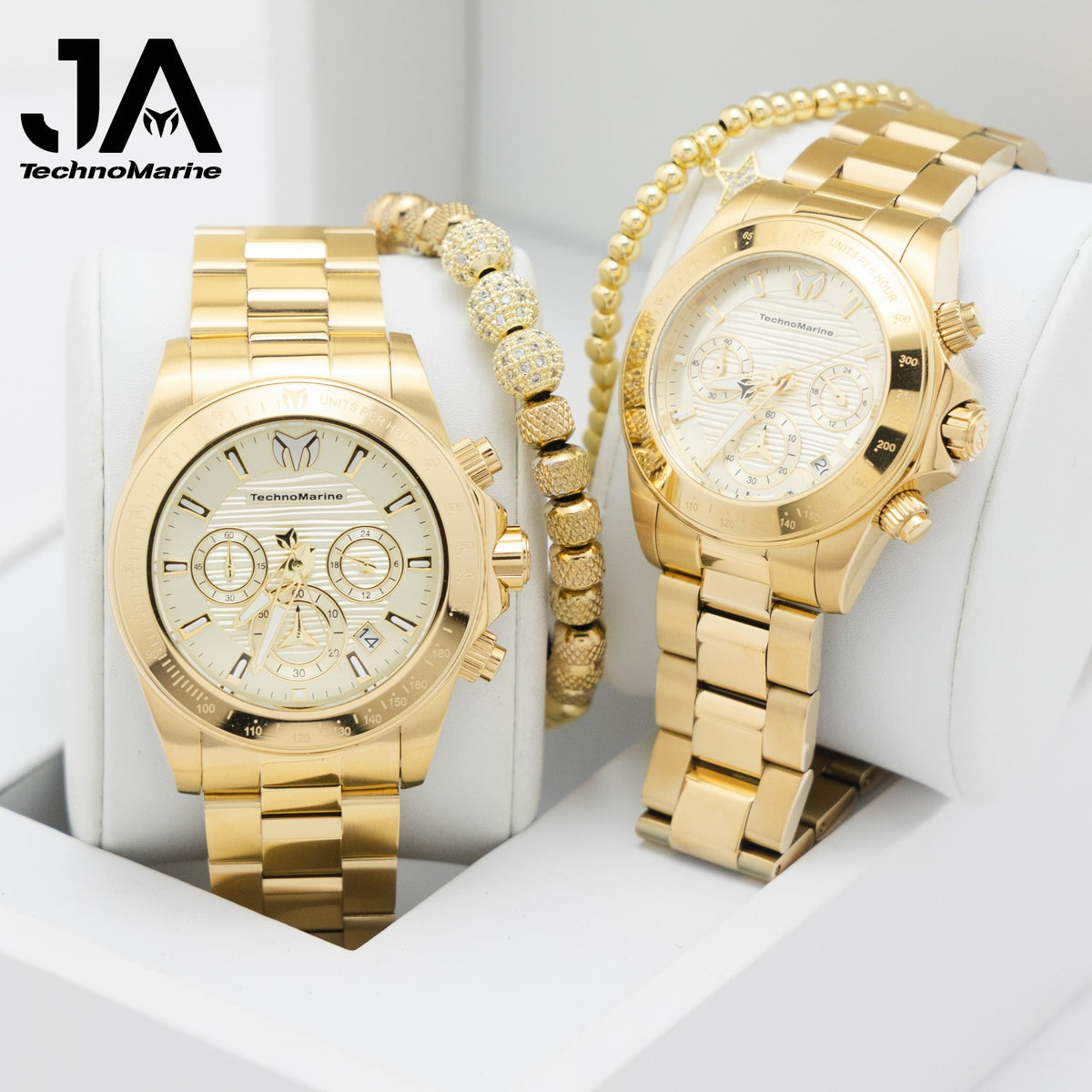 2x 1 Technomarine Manta Ray Gold 42mm & Manta Ray Gold 38mm 2 Pulseras