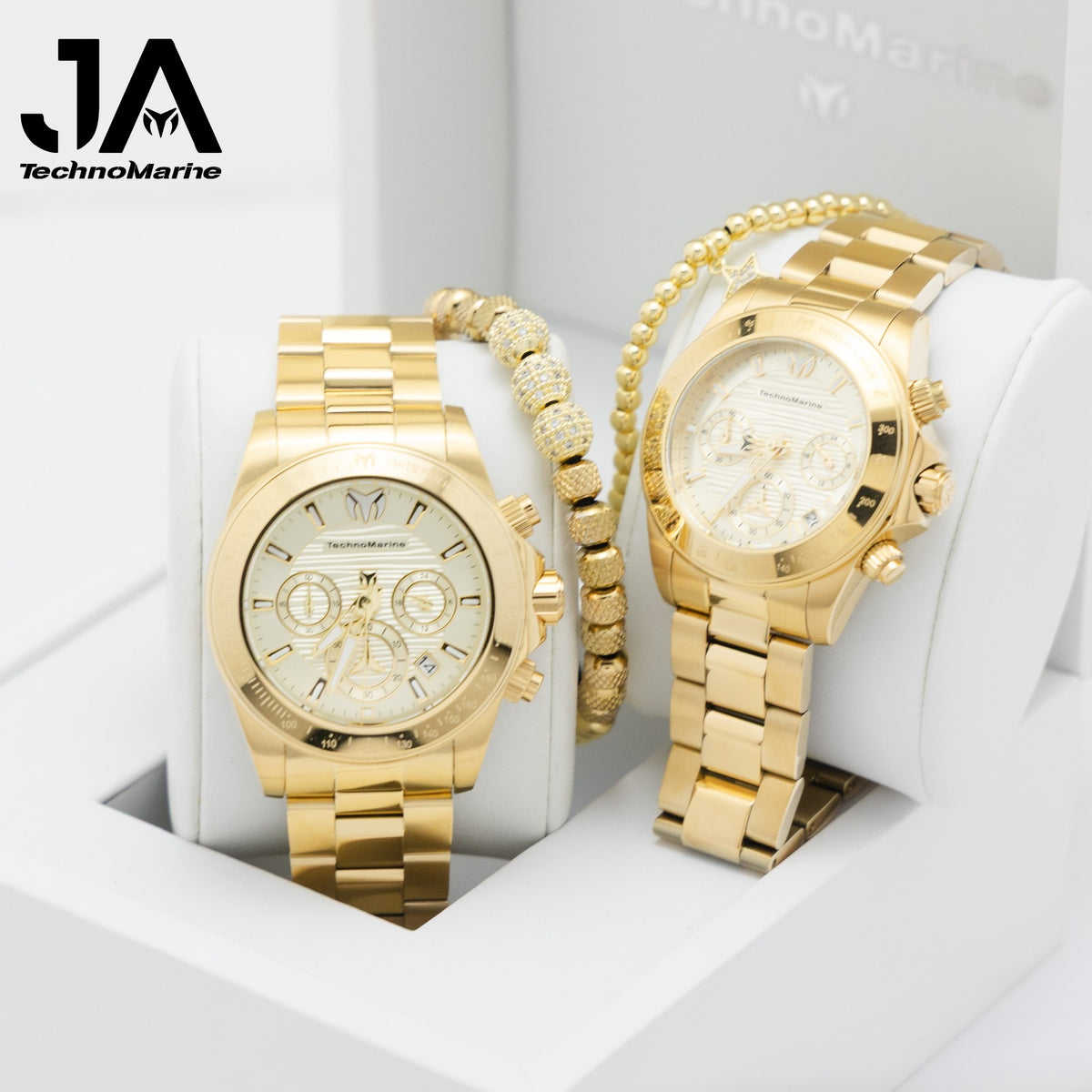 2x 1 Technomarine Manta Ray Gold 42mm & Manta Ray Gold 38mm 2 Pulseras