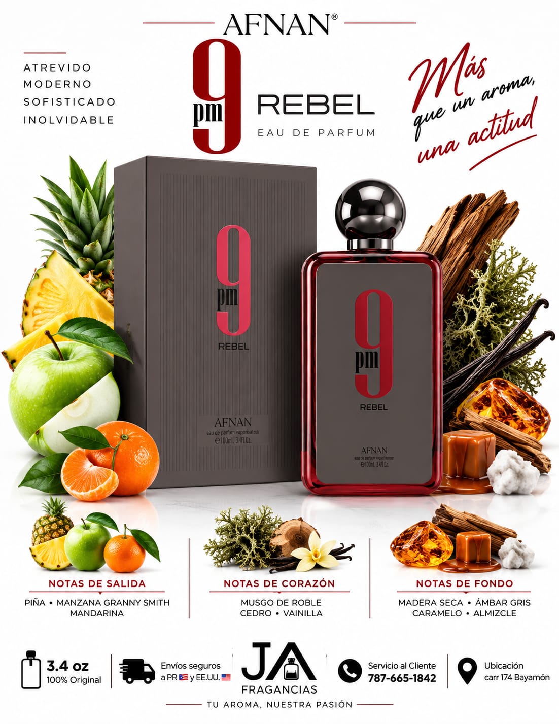 9 pm Rebel Afnan 3.4oz 5% De Descuento Adicional
