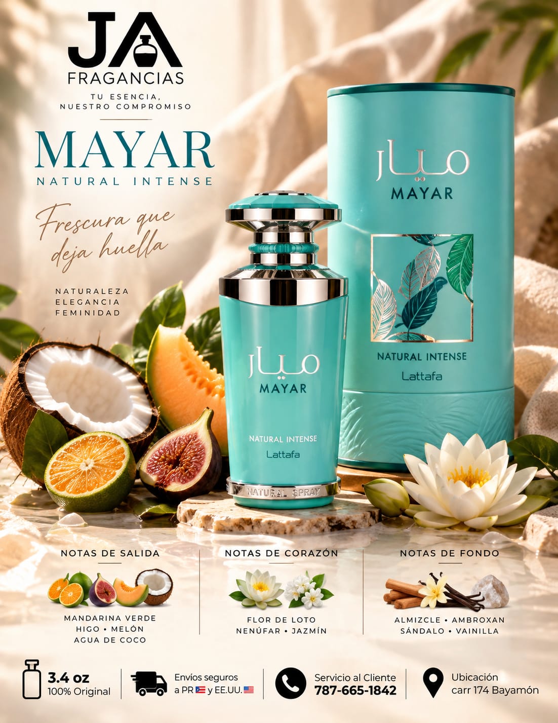 MAYAR NATURAL INTENSE EAU DE PARFUM 3.4OZ 5% DE DESCUENTO ADICIONAL