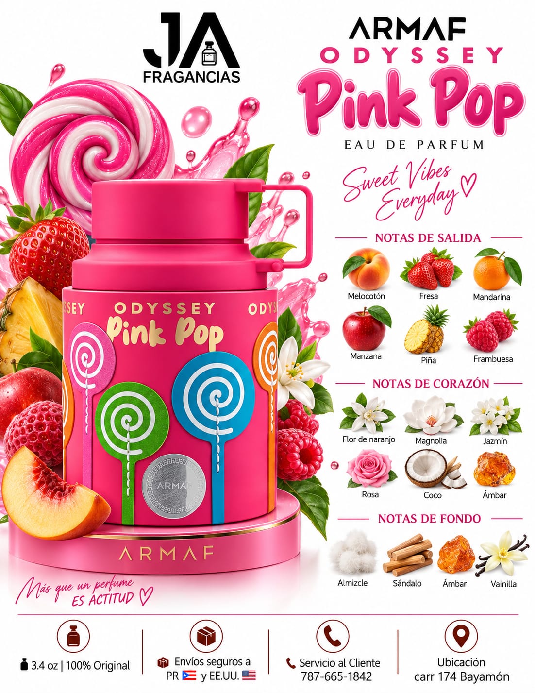 Odyssey Pink Pop Armaf + 5 % Descuento Adicional - Precio Final $49.99