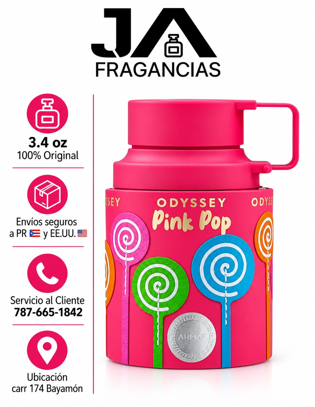 Odyssey Pink Pop Armaf + 5 % Descuento Adicional - Precio Final $49.99
