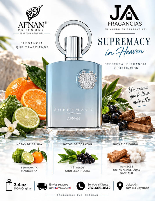 SUPREMACY IN HEAVEN MEN AFNAN EAU De PARFUM 3.4OZ 5% DE DESCUENTO ADICIONAL