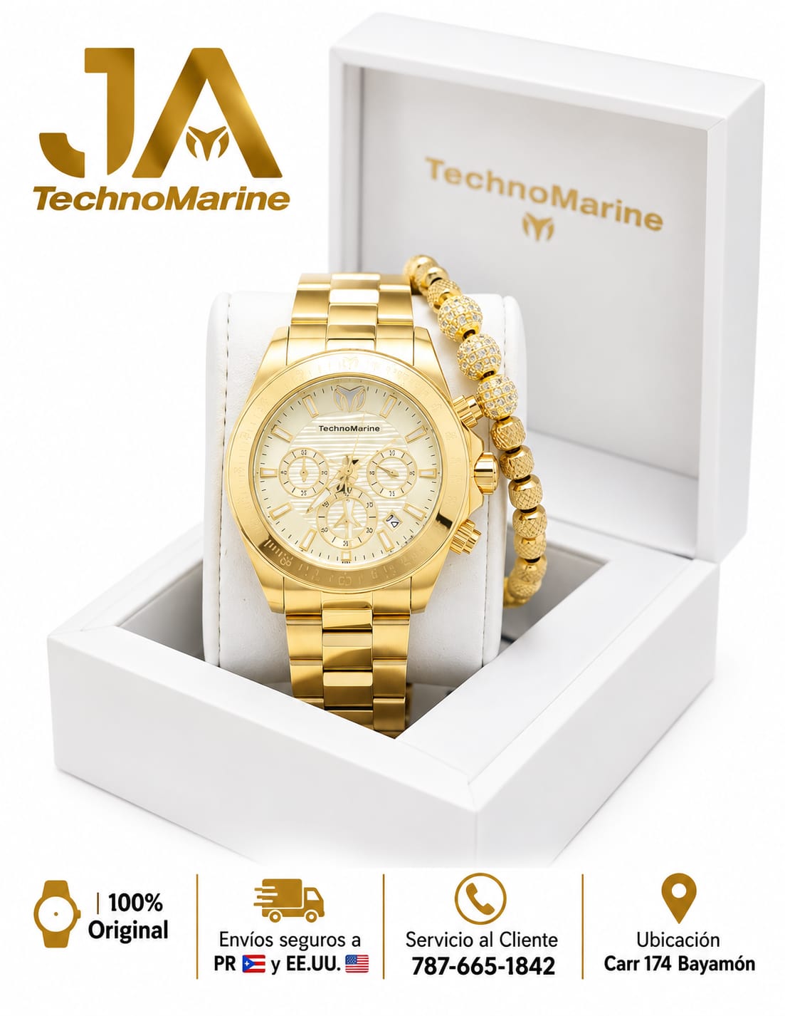 2x 1 Technomarine Manta Ray Gold 42mm & Manta Ray Gold 38mm 2 Pulseras