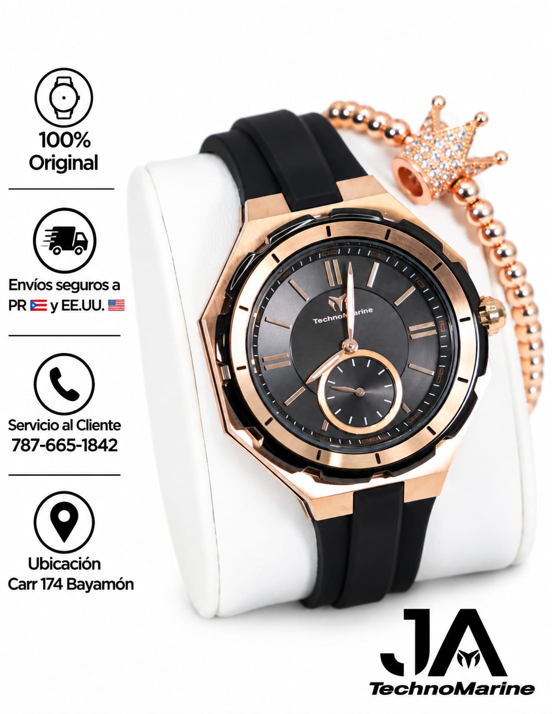 Technomarine Cruise Sea Lady Quartz Rose Gold Dial Watch 37mm