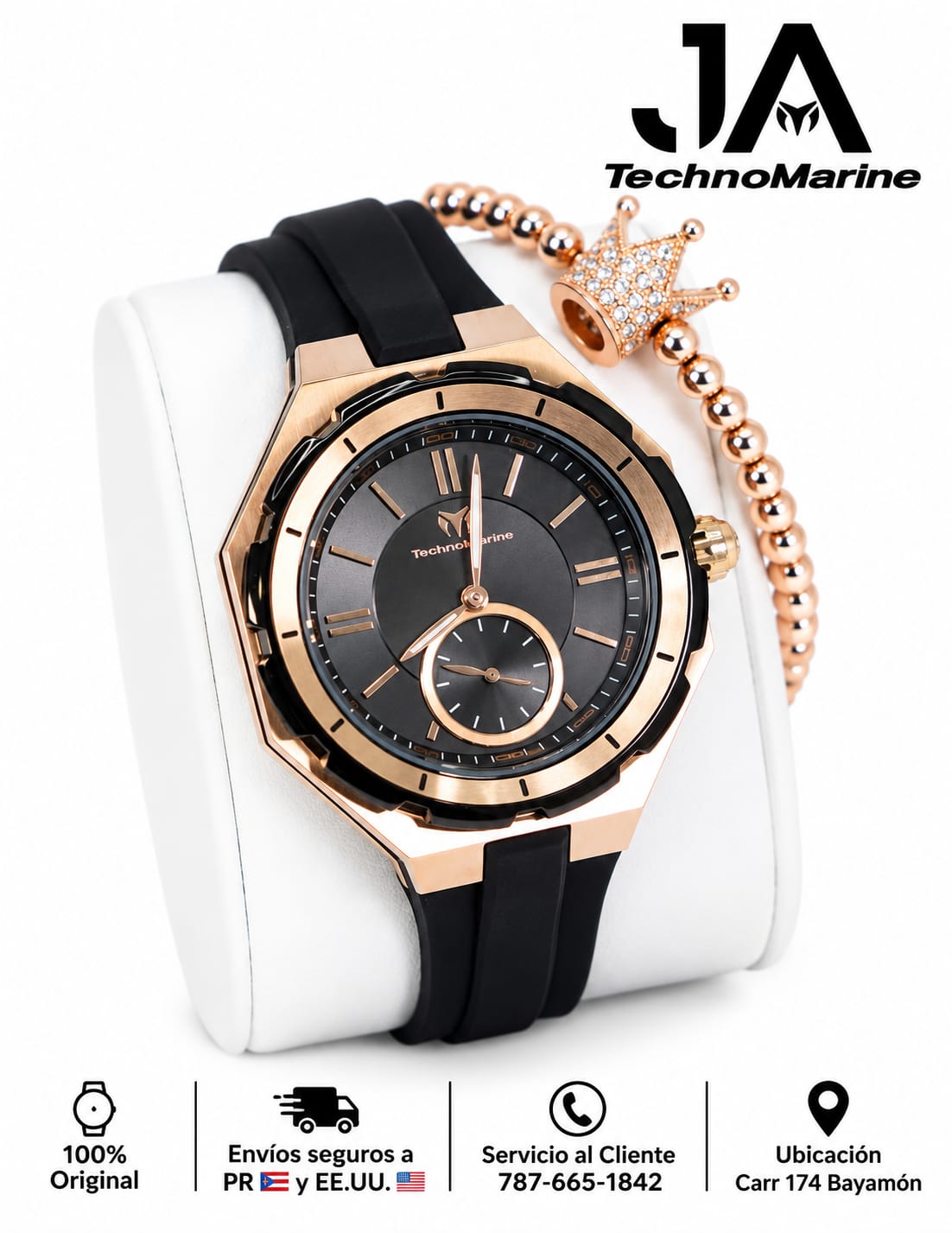 Technomarine Cruise Sea Lady Quartz Rose Gold Dial Watch 37mm