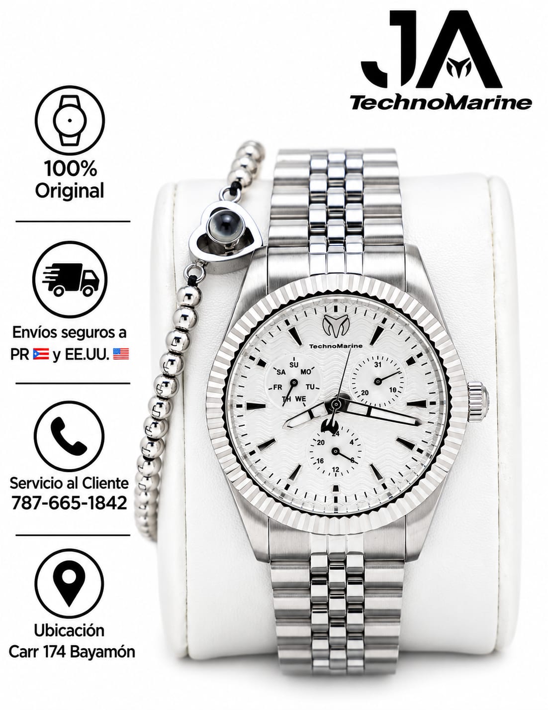TECHNOMARINE Sea Dream Quartz Dial Watch 38mm Pulsera Gratis