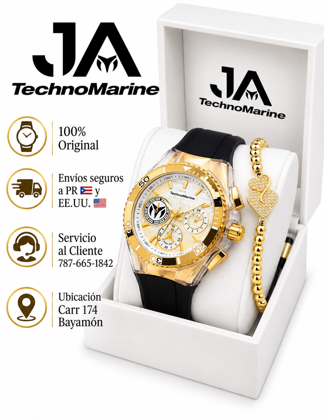 TechnoMarine Cruise California Women's Watch Metal, Mother of Pearl & Oyster Dial 40mm, White