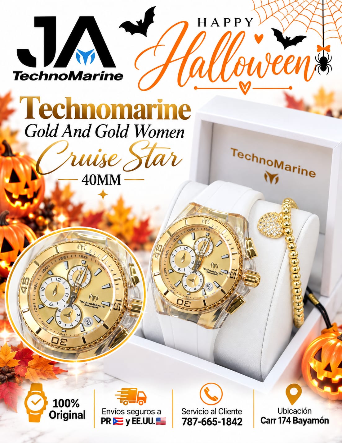 Technomarine Gold And Gold Women Cruise Star 40MM