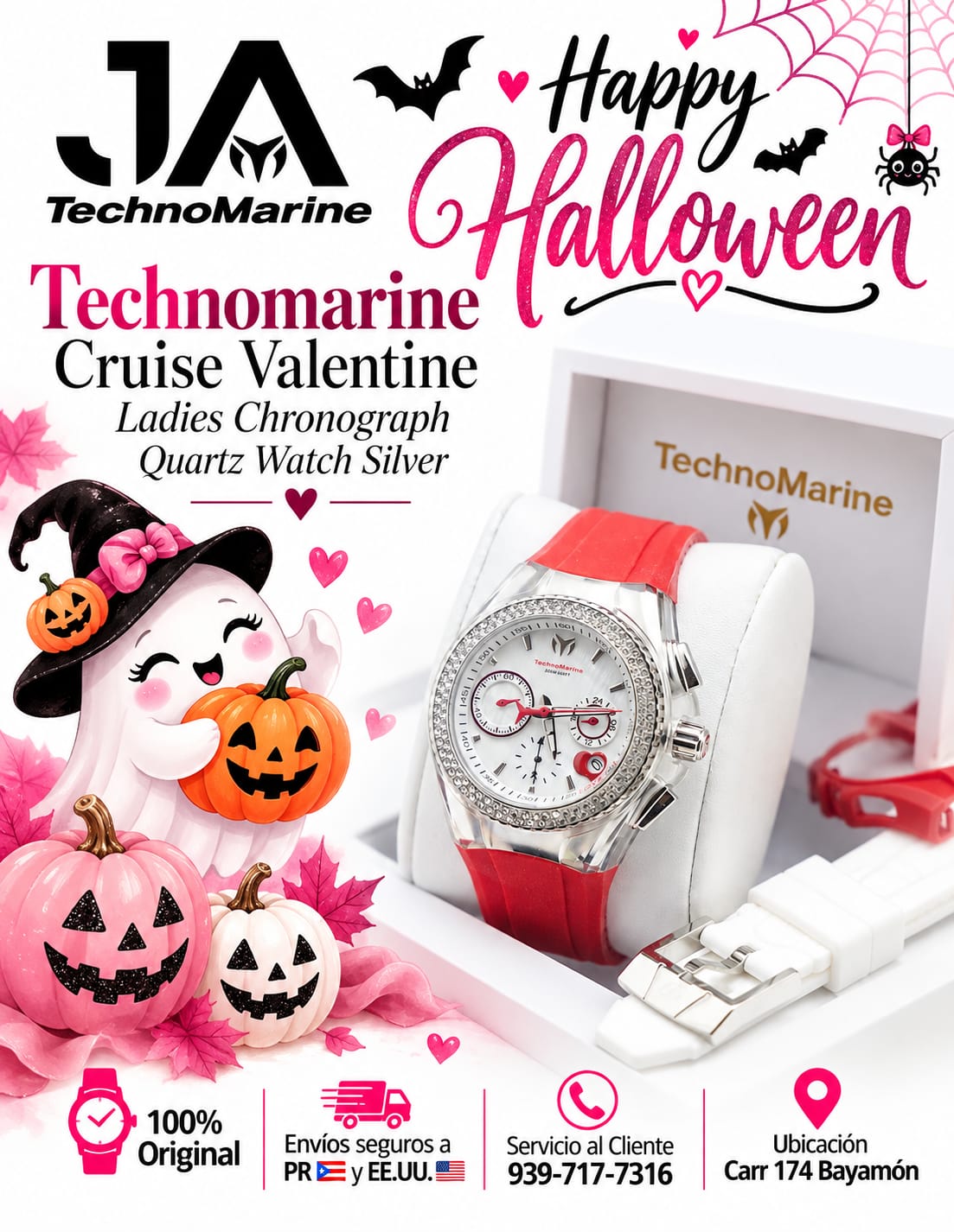 Technomarine  Cruise Valentine Ladies Chronograph Quartz Watch Silver