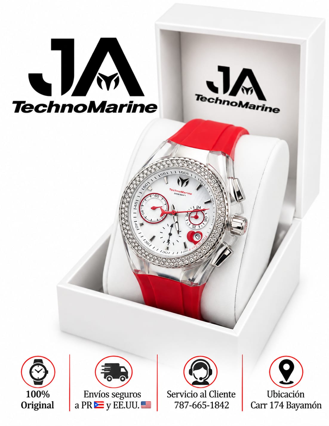 Technomarine  Cruise Valentine Ladies Chronograph Quartz Watch Silver