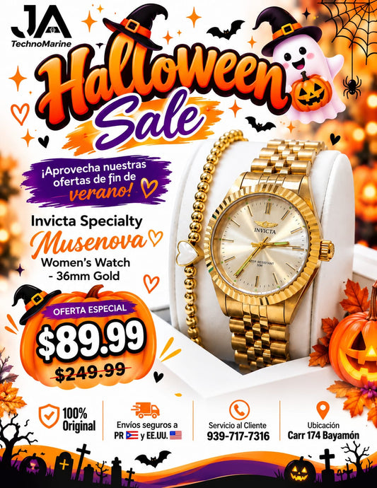 Invicta Lady Specialty Quartz Watch, Gold 36mm Incluye Una Pulsera Gratis
