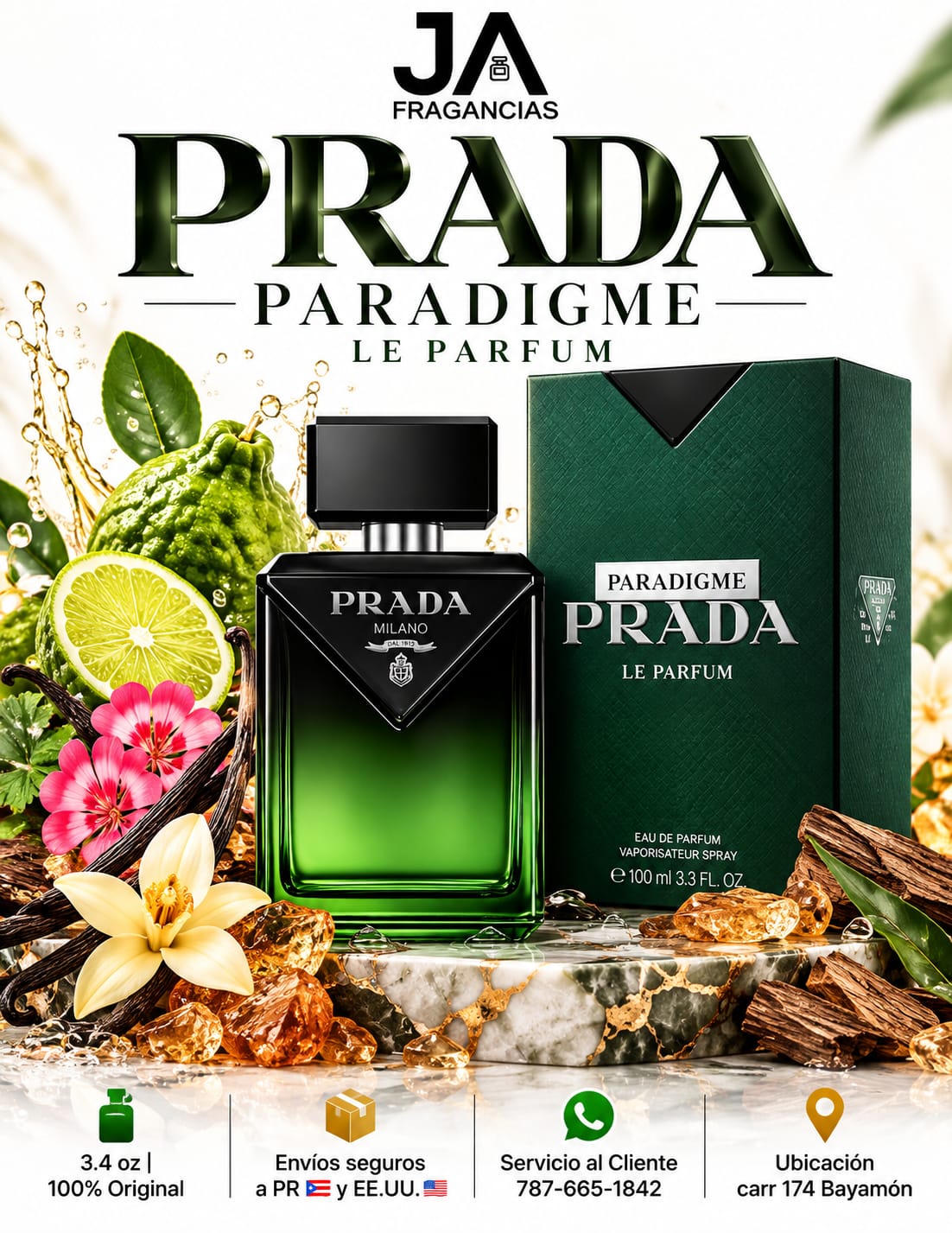 Paradigme Prada Le Parfum Men 3.3oz 5% De Descuento Adicional